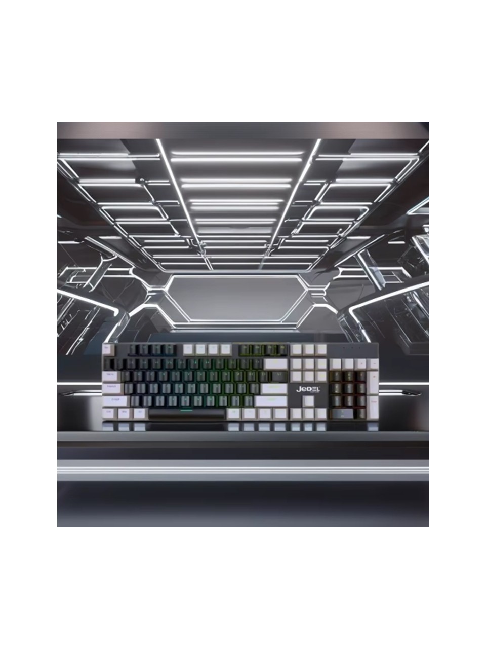 Jedel KL-95D RGB mekanik blue switch 104 tuş oyuncu klavyesi Türkçe Q kablolu - Blue Switch Mekanik Rgb Efekli Işıklı Oyuncu Q-TR - Jedel