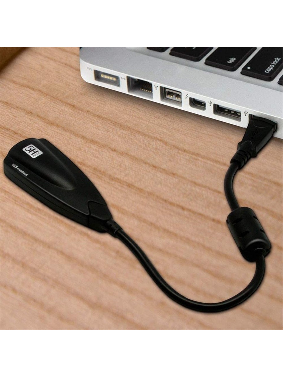 Aogo 5HV2 USB harici ses kartı kulaklık mikrofon girişli 3.5mm jack adapter - Kablolu USB Ses Kartı - Aogo